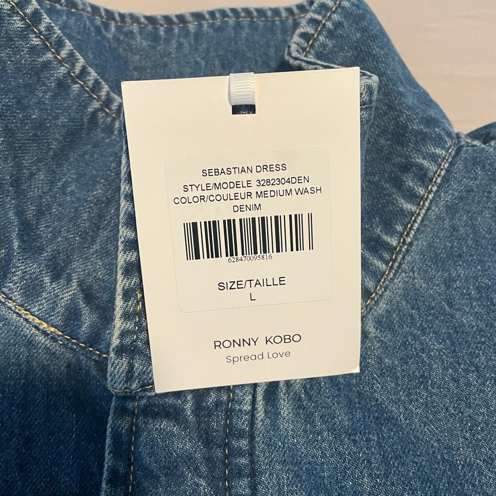 Ronny Kobo Sebastian denim dress.